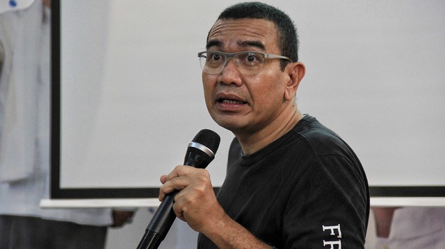 Juru bicara TKN, Arya Sinulingga saat diskusi dengan tema Tanggapan atas penolakan 02 terhadap hasil pilpres, Jakarta, Kamis (16/5/2019). Foto: Irfan Adi Saputra/kumparan