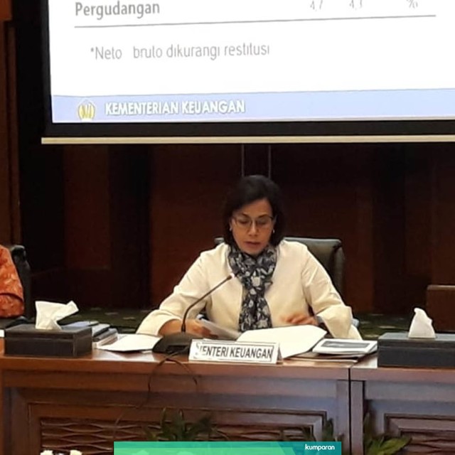 Sri Mulyani Konferensi Pers APBN per April 2019 Foto: Nicha Muslimawati/kumparan