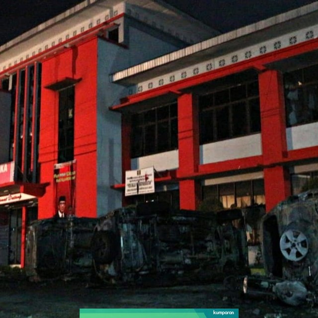 Suasana Lembaga Pemasyarakatan Narkotika Kelas III Langkat, Sumatera Utara, usai kericuhan. Foto: Rachmat Utomo/kumparan