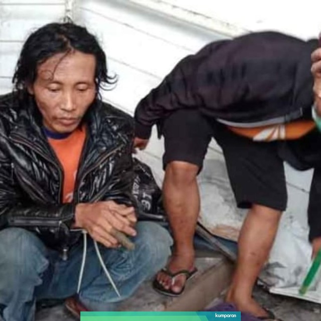Sugeng, terduga pelaku mutilasi di Malang saat ditangkap. Foto: Dok: Istimewa