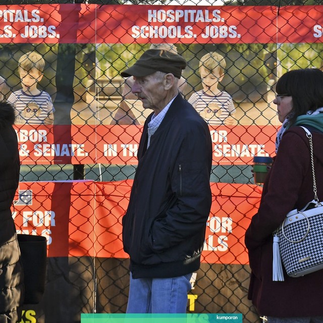 Suasana pemilu di Australia. Foto: AFP