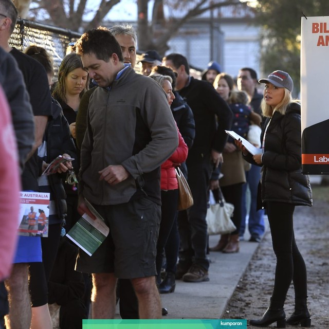 Suasana pemilu di Australia. Foto: AFP