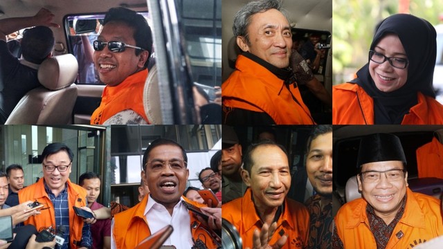 Kolase tersangka KPK Foto: kumparan