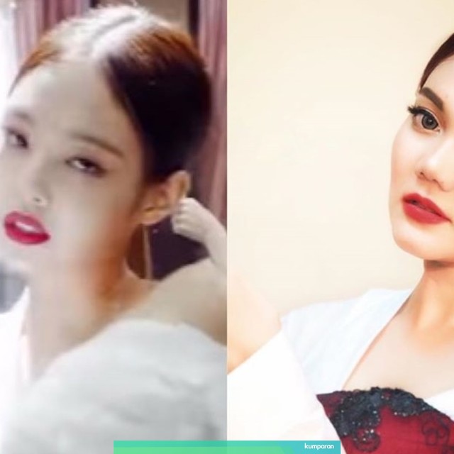 Rina Nose saat tirukan Jennie Blackpink. Foto: Instagram @rinanose16