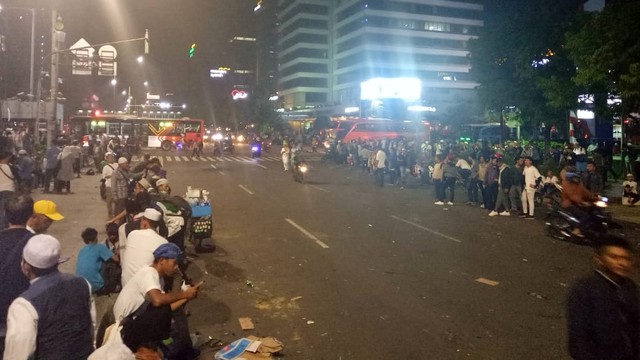 Jalan MH Thamrin sudah dibuka kembali Foto: Andreas Ricky F/kumparan
