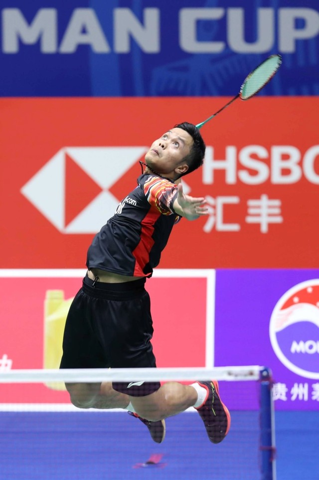 Aksi Anthony Ginting. Foto: Dok. PBSI