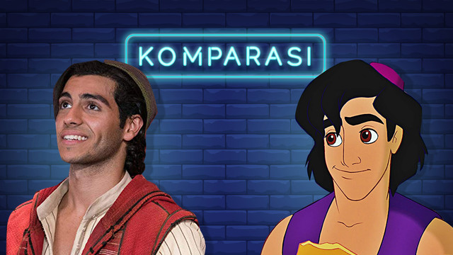Membandingkan film live action dan film kartun Aladdin Foto: Grafik: Putri Sarah Arifira/kumparan