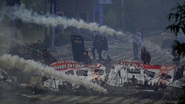 Kerusuhan di kawasan Bawaslu Foto: Iqbal Firdaus/kumpaan