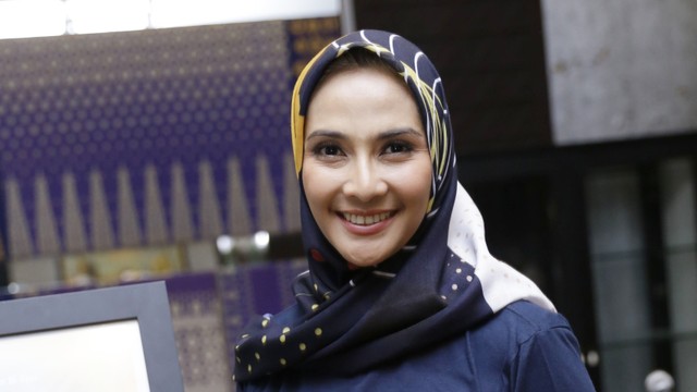 Artis Maudy Koesnaedy saat hadir di launcing poster film Iqro My Universe di Dharmawangsa, Jakarta, Rabu, (22/5). Foto: Ronny