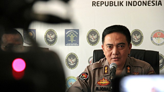 Kadiv Humas Mabes Polri, Irjen Pol M Iqbal berbicara dalam konferensi pers terkait aksi dan kerusuhan 21-22 Mei 2019. Foto: Nugroho Sejati/kumparan