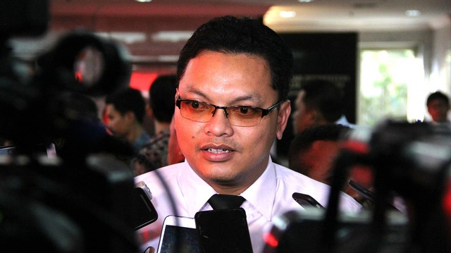 Juru Bicara Mahkamah Konstitusi, Fajar Laksono saat ditemui di Mahkamah Konstitusi, Jakarta, Kamis (23/5/2019). Foto: Nugroho Sejati/kumparan