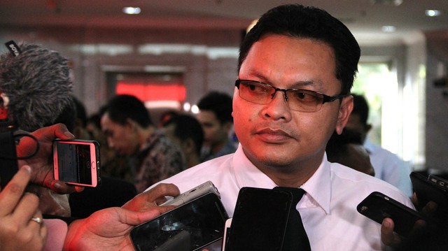 Juru Bicara Mahkamah Konstitusi, Fajar Laksono saat ditemui di Mahkamah Konstitusi, Jakarta, Kamis (23/5/2019). Foto: Nugroho Sejati/kumparan