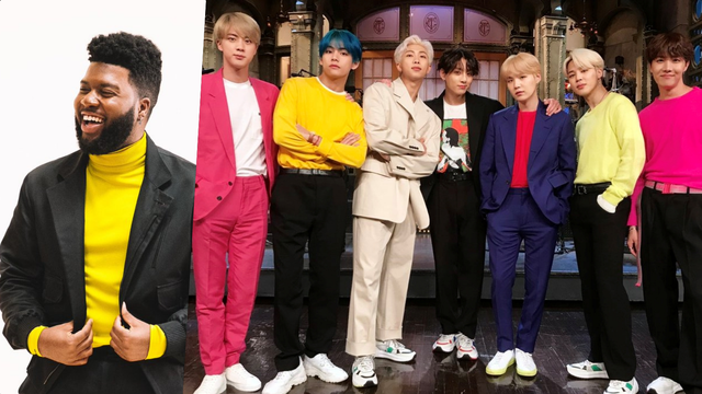 Khalid dan BTS. (Twitter/@thegreatkhalid, Big Hit Entertainment)