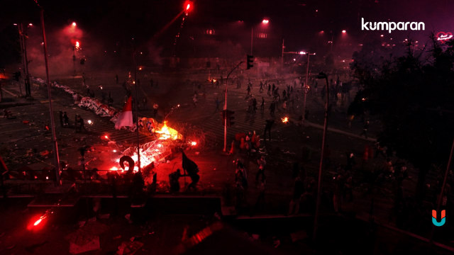 Aksi 22 Mei yang berujung ricuh Foto: kumparan