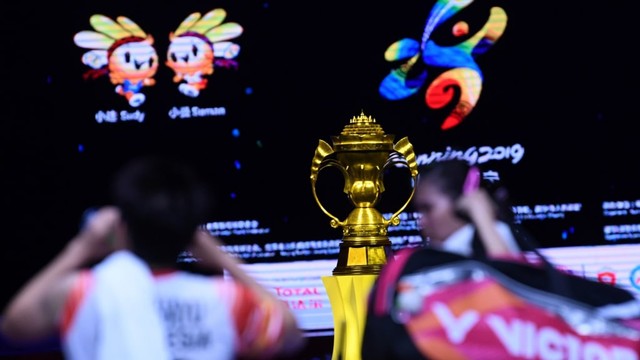 Indonesia gagal melaju ke Final Piala Sudirman 2019 di Guangxi Sports Center Gymnasium, Nanning, China, Sabtu (25/5/2019). Foto: ANTARA FOTO/Wahyu Putro A