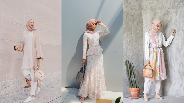 Inspirasi busana lebaran Foto: Instagram @withloveleena @sharifahrose_ @bahjatina