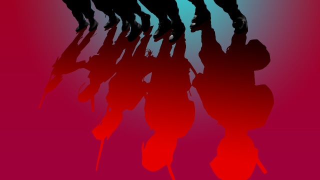 Senjata siapa dipakai di Kerusuhan 21-22 Mei? Ilustrator: Indra Fauzi/kumparan