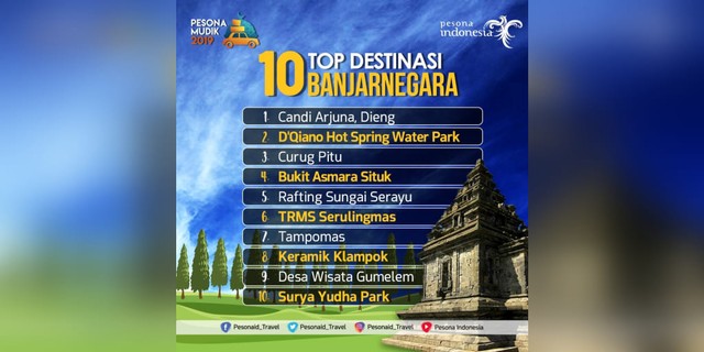 com-10 top destinasi Banjarnegara. Foto: Dok. Kemenpar RI.