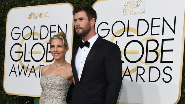 Chris Hemsworth dan Elsa Pataky. Foto: AFP/VALERIE MACON