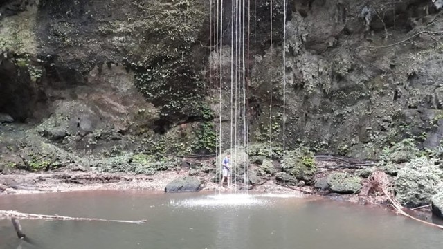 Air terjun di kawasan Tangkum, Desa Panaan, Kabupaten Tabalong. Foto: Dishut Kalsel