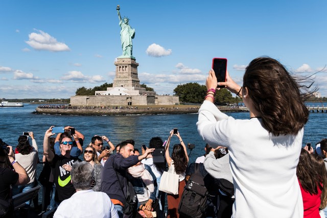 Ilustrasi memotret patung Liberty di Amerika Serikat Foto: Shutter Stock