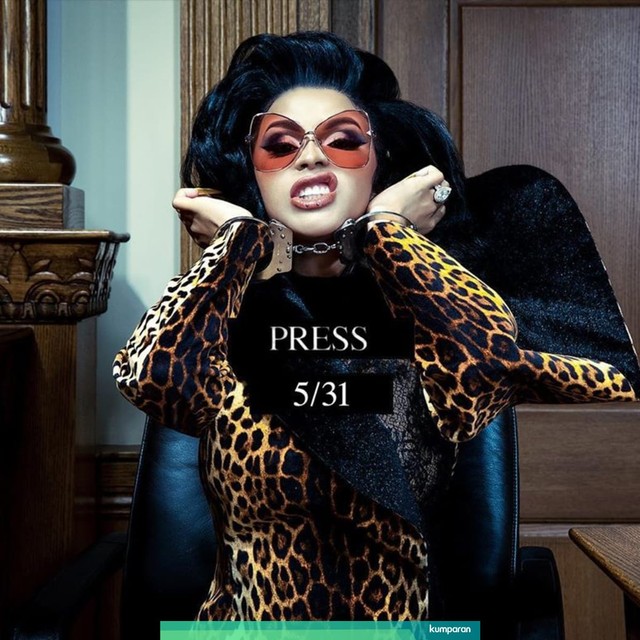 Cardi B mengenakan gaun rancangan desainer Indonesia, Harry Halim. Foto: dok. @iamcardib/ Instagram
