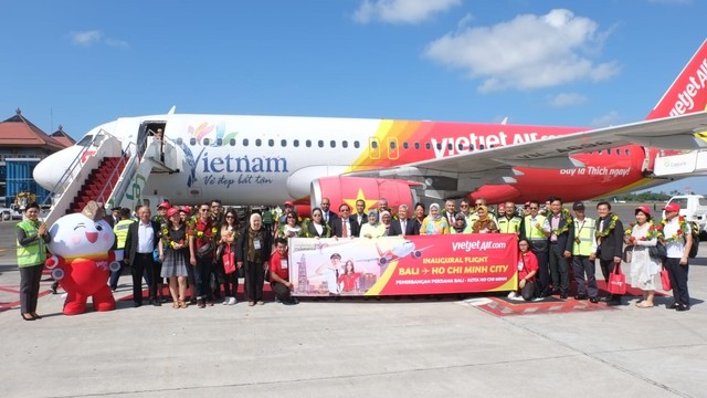 Vietjet Buka Rute Perdana Ho Chi Minh - Bali. Foto: Dok. Kementerian Pariwisata