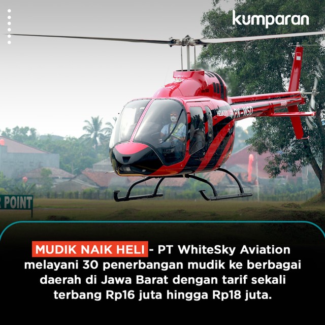 PT WhiteSky Aviation melayani 30 penerbangan mudik ke berbagai daerah di Jawa Barat dengan tarif sekali terbang Rp16 juta hingga Rp18 juta. Foto: ANTARA FOTO/Muhammad Iqbal