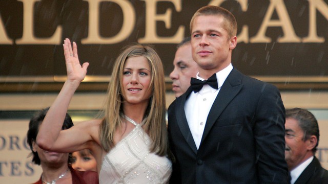 Brad Pitt dan Jennifer Aniston. Foto: AFP/FRANCOIS GUILLOT