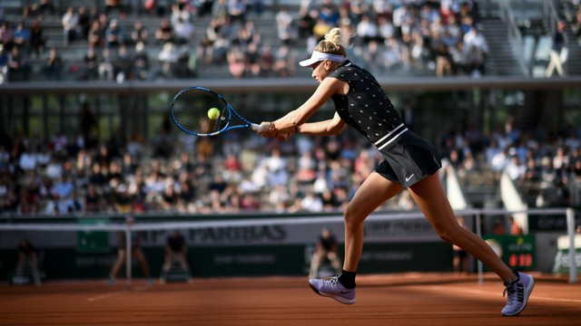Amanda Anisimova berlaga di babak keempat Prancis Terbuka 2019. Foto: Philippe LOPEZ / AFP