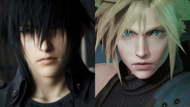 Noctis Lucis Caelum dan Cloud Strife dari game 'Final Fantasy' Foto: Facebook @FinalFantasy