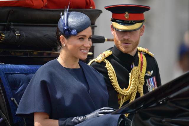 Meghan Markle di Trooping the Colour Foto: dok.DANIEL LEAL-OLIVAS / AFP