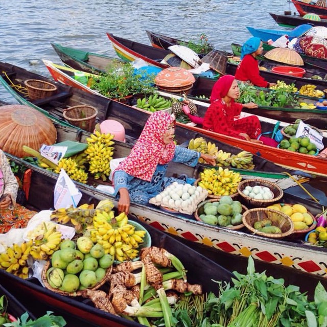 Pasar Terapung Kuin Foto: Flickr / Muhammad Ilham Sembiring