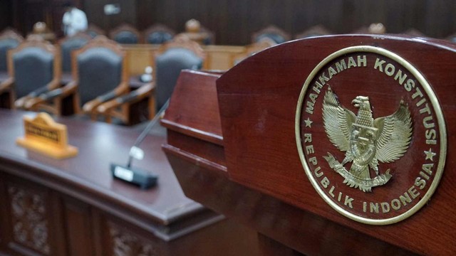 Ilustrasi lambang Mahkamah Konstitusi. Foto: Helmi Afandi/kumparan