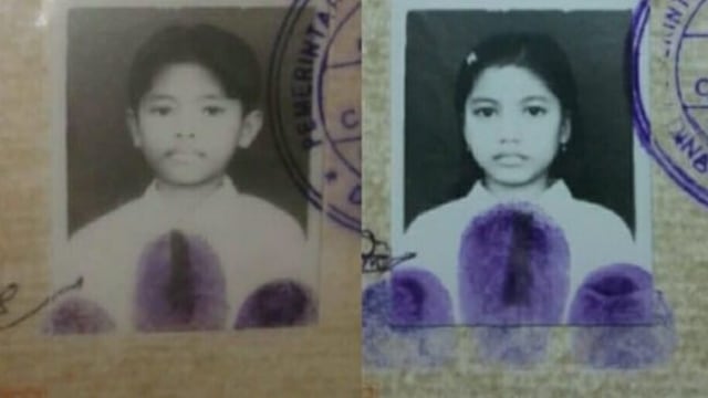 Kholis Majid dan istrinya semasa sekolah dasar. (Foto: Facebook/Kholis Majid)