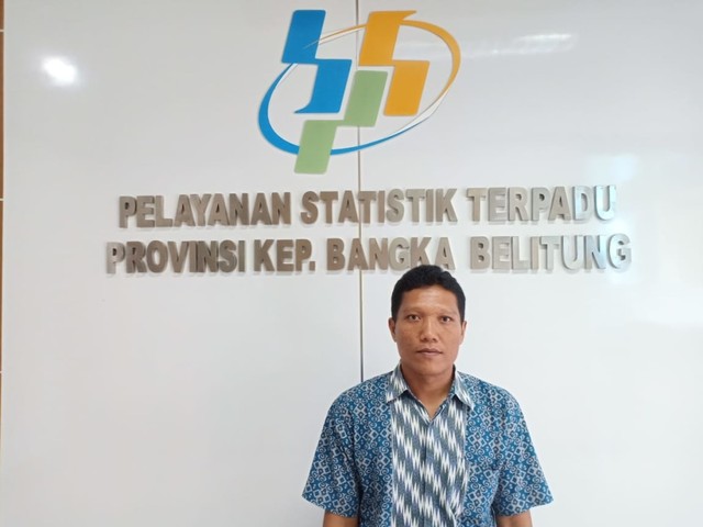 Kepala Pelayanan Terpadu Statistik Berlian Sitorus. (Ggp/Babelhits.com)