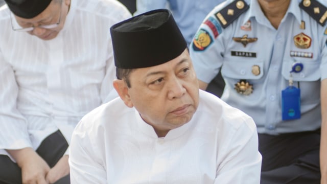 Setya Novanto (tengah) di Lapas Sukamiskin, Bandung, Jawa Barat, Rabu (5/6). Foto: ANTARA FOTO/Novrian Arbi