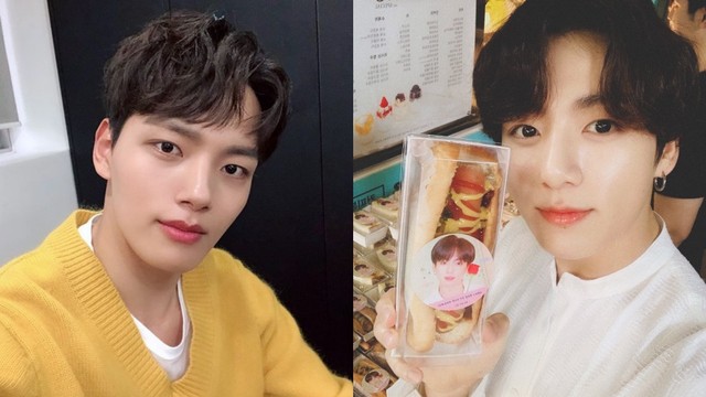 Yeo Jin Goo dan Jungkook. Foto: Instagram/@yeojin9oo, Twitter/@bts_twt