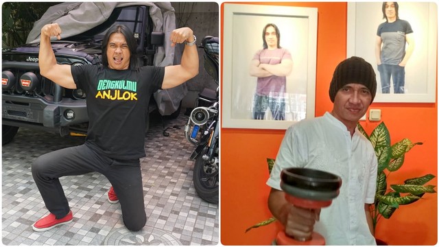 Agung Herluces sebelum dan setelah sakit. Foto: Instagram @agunghercules88