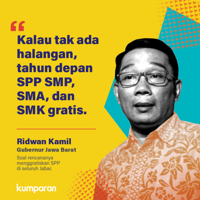 Ridwan Kamil akan Gratiskan SPP Foto: kumparan