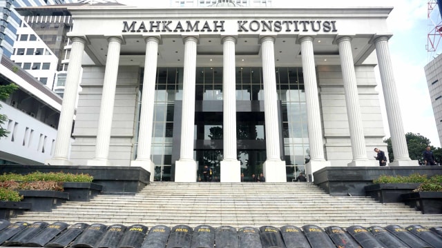 Suasana di depan Gedung Mahkamah Konstitusi, Jakarta, Kamis (20/6). Foto: Nugroho Sejati/kumparan