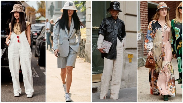 Inspirasi penggunaan bucked hat (foto: thetrendspotter.net)