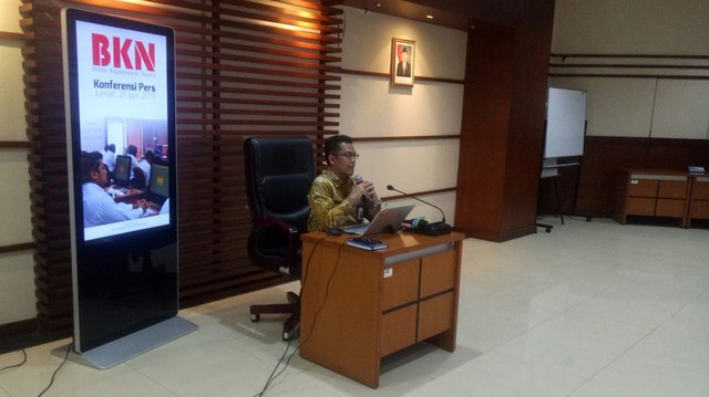 Jumpa pers Kepala Biro Humas BKN, Muhammad Ridwan di Kantor BKN Jakarta. Foto: Resya Firmansyah/kumparan