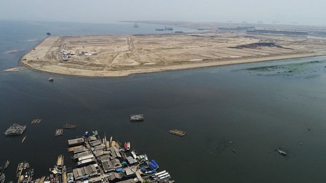 Foto udara kawasan pulau reklamasi Pantai Utara Jakarta. Foto: Aditia Noviansyah/kumparan