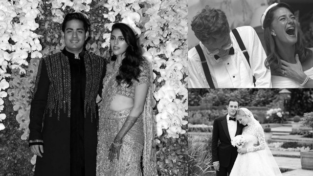 Gaya pernikahan orang terkaya di dunia. Foto: @shloka_akash_ambani, @moodvintage, @nickyhilton/ Instagram