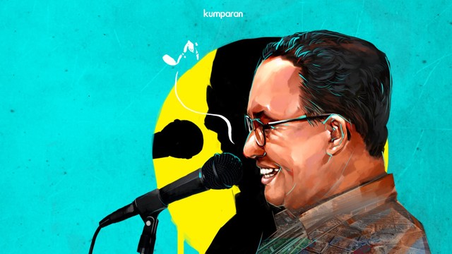 Gubernur DKI Jakarta Anies Baswedan. Ilustrator: Indra Fauzi/kumparan