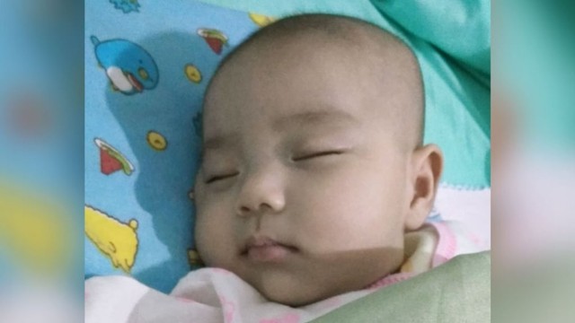 Ilustrasi anak tidur. 