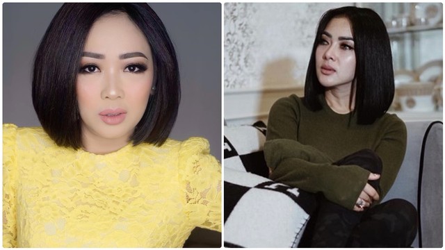 Soimah dan Syahrini. Foto: Instagram @showimah dan @princessyahrini