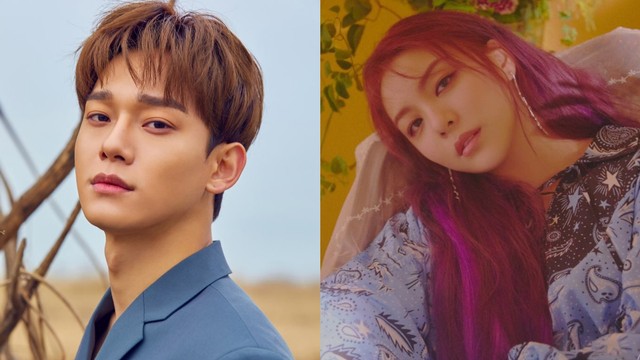 Chen dan Ailee akan berkolaborasi lewat lagu berjudul 'Love.' Foto: Twitter/ weareone.EXO & itzailee