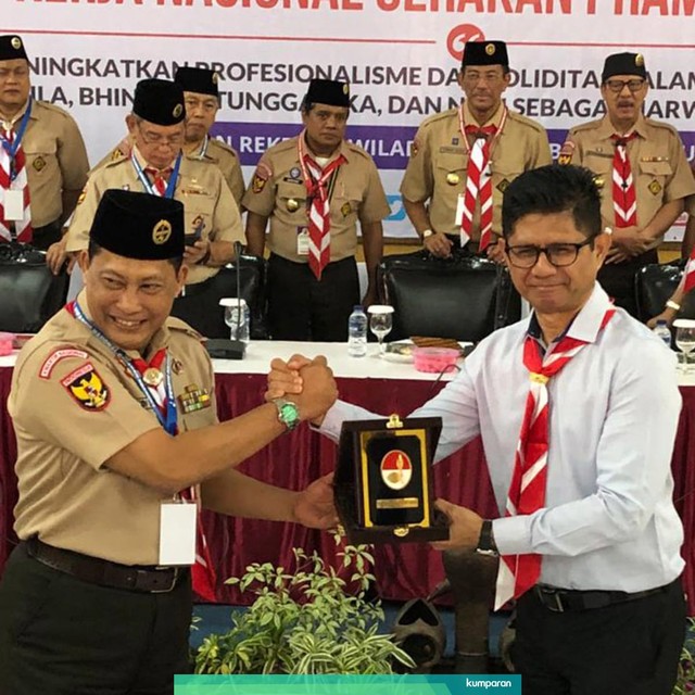 Suasana Penandatanganan Nota Kesepahaman terkait penanaman nilai antikorupsi antara KPK dan Pramuka. Foto: dok. Humas KPK